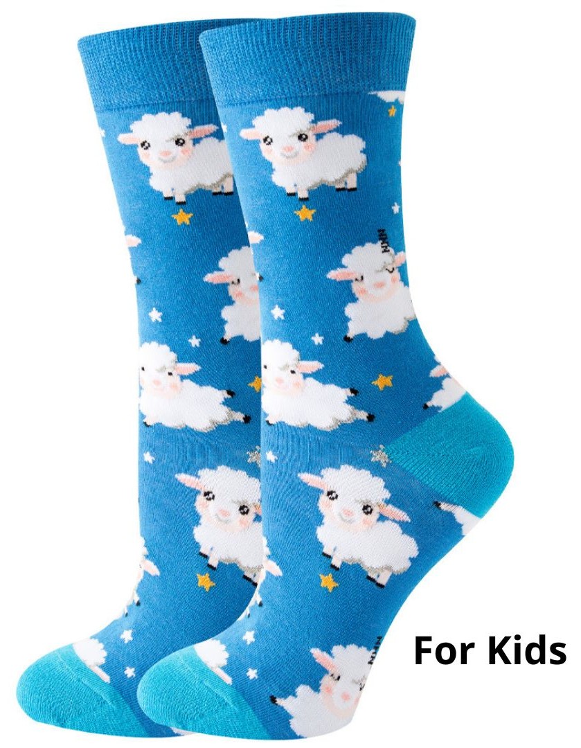 S-E7.1 KS2607-036 Pair of Socks for Kids Size 33-38 Sheep