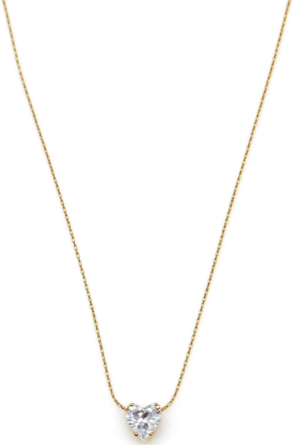 A-A22.2  N2643-020G S. Steel Necklace Crystal Heart  40-45cm