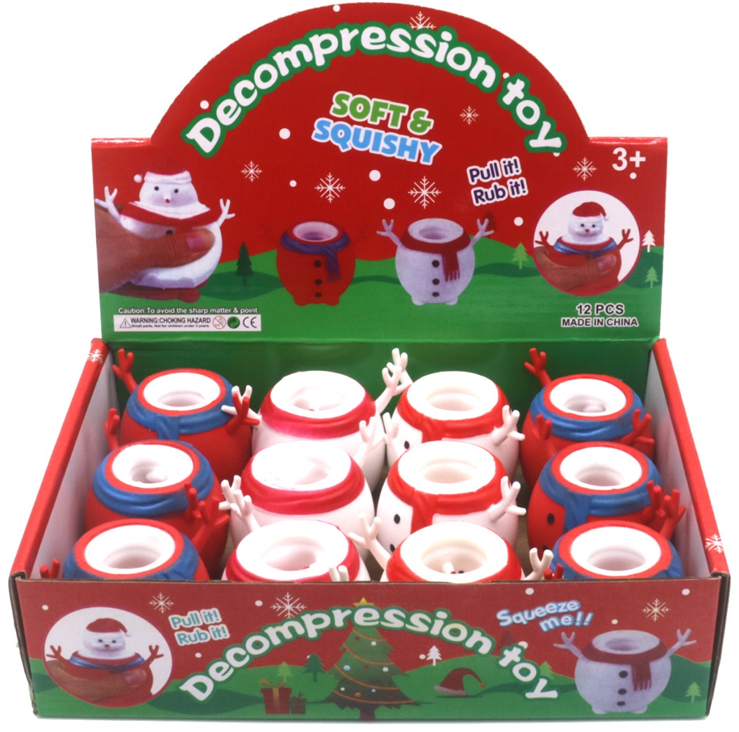 Q-H4.1  TOY2535-017 Squishy Decompression Toy Christmas - 12pcs