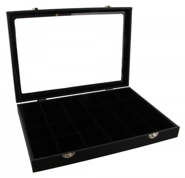 T-N3.1 PK424-026 Display Box for Rings Glass Top 35.5x24x5cm