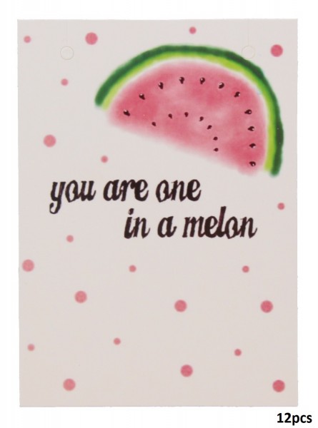 J-A1.1 Giftcard for Jewelry You are one in a melon 10.5x14.8cm 12pcs