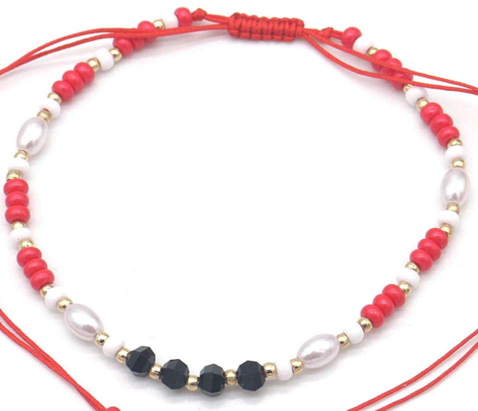 J-A5.1 ANK830-009-2 Anklet Red