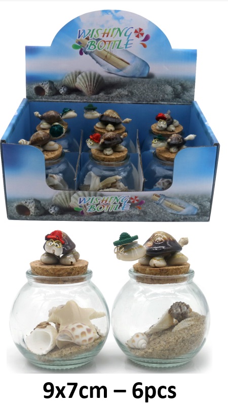 Q-D7.2 C953-002 Wishing Bottle 9x7cm - 6pcs