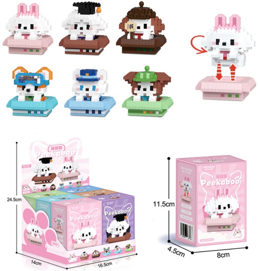 T-L2.2 S25 Mini Building Blocks Animals - 6pcs