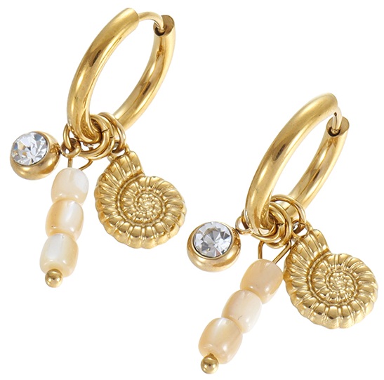 B-D16.2 E2612-062G S. Steel Earrings 3.2cm