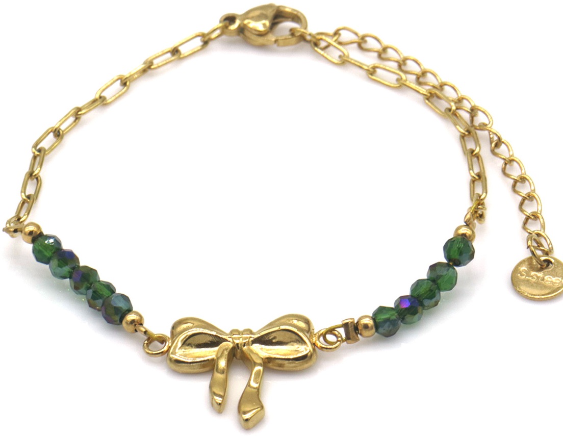 B-D9.1 B1036-008G S. Steel Bracelet Bow 16-21cm