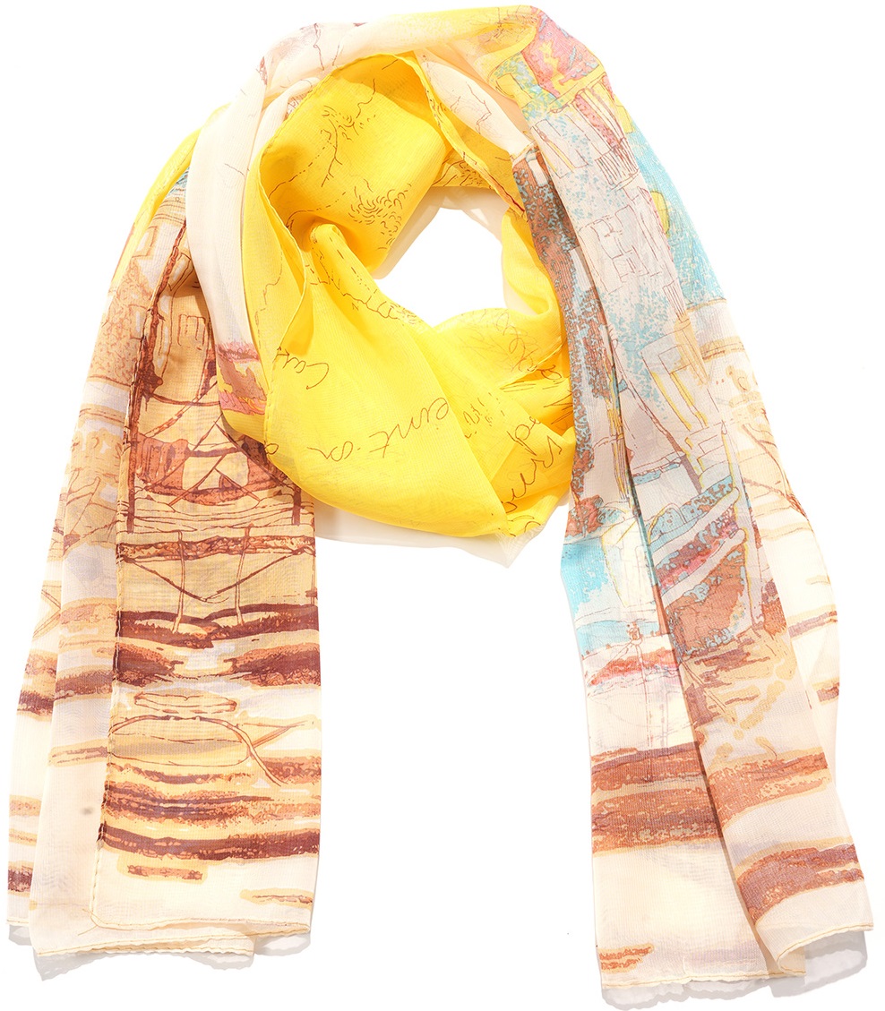G-F11.2 SCARF2480-007-3 Summer Scarf Extra Thin 150x50cm
