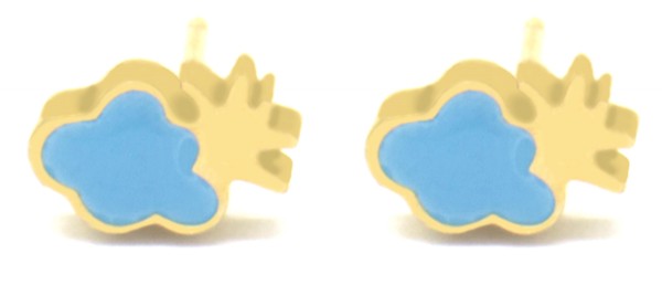 G-C20.3 E38-004G S. Steel Earrings for Kids Grapes 8mm G-C20.3 E38-004G S. Steel Earrings for Kids Grapes 8mm