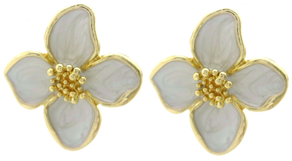 E-E2.2 E2458-017-1 Earrings Flowers 2.5cm
