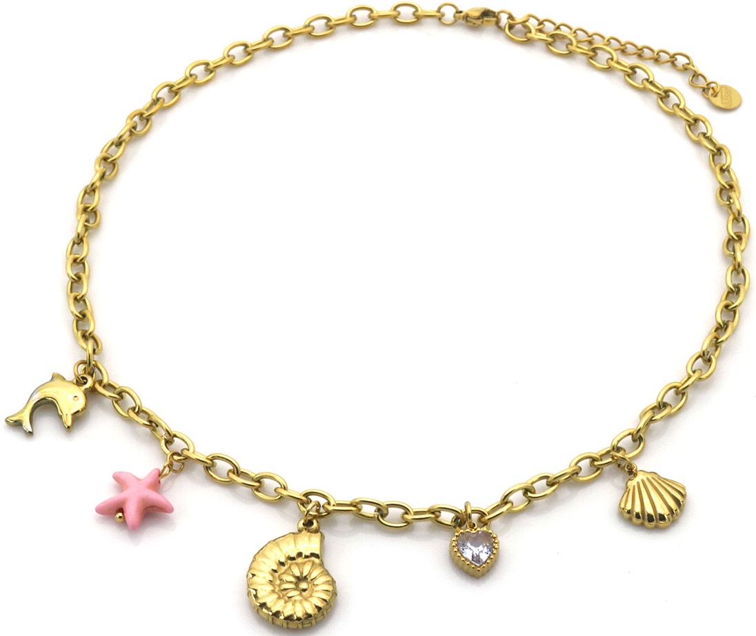 I-B21.1 N2503-004G S. Steel Necklace Charms 40-45cm