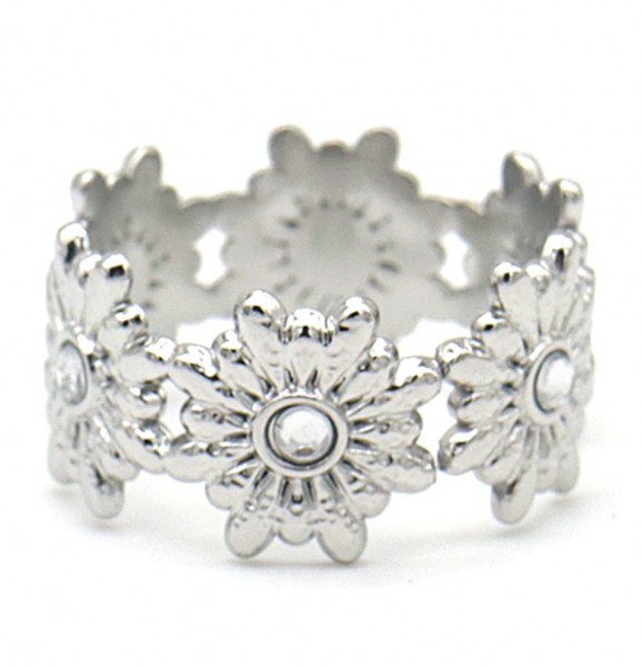 E-F19.2 R014-033S S. Steel Ring Flowers Adjustable