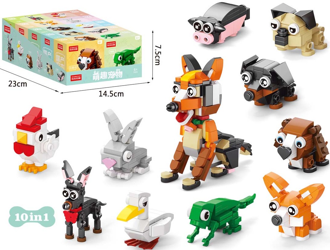 Z-A1.5  TOY9101 Building Block Set Animals 10 in 1