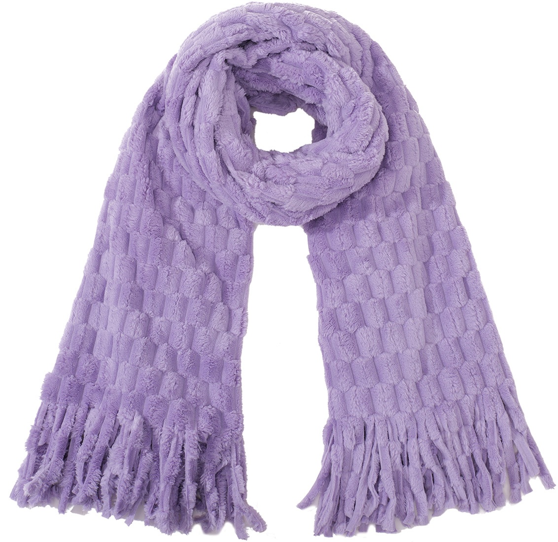 R-F7.2  SCARF1006-001-6 Soft Winter Scarf 180x60cm Purple
