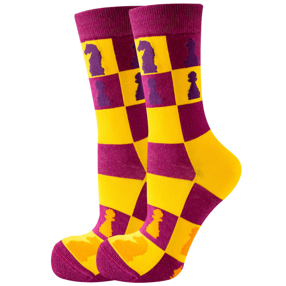 S-C5.2 SOCKS2246-069-5 Pair of Socks Size 38-45 Chess