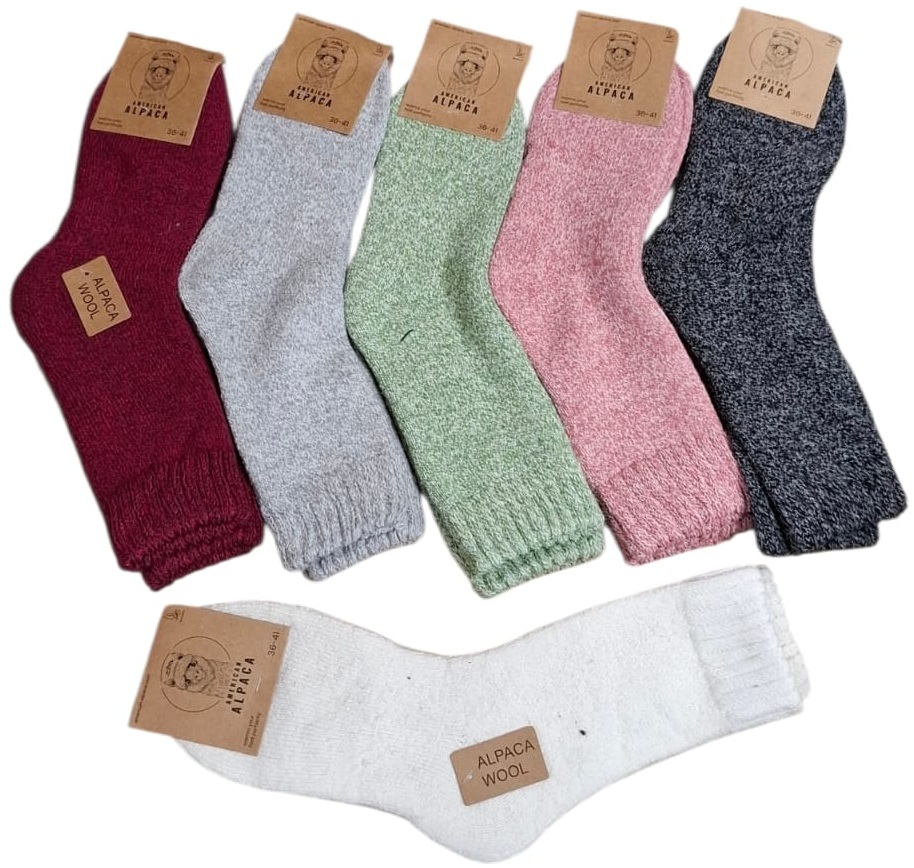 L-F4.2 EP25-8301  Pair of Woolen Socks Size 36-41 - Mixed Colors - 1pc