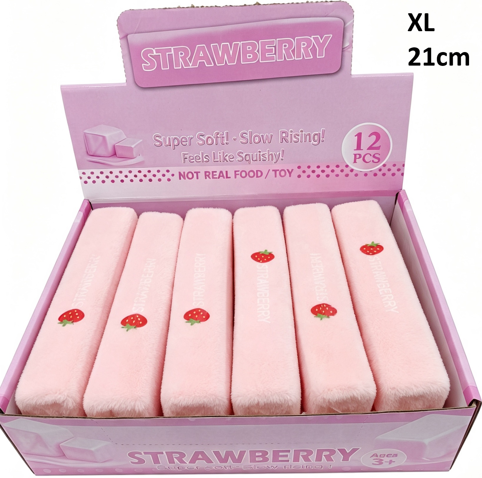 Y-C2.1  TOY2619-023-Strawberry Butter Slow Rising XL 21cm - 12pcs