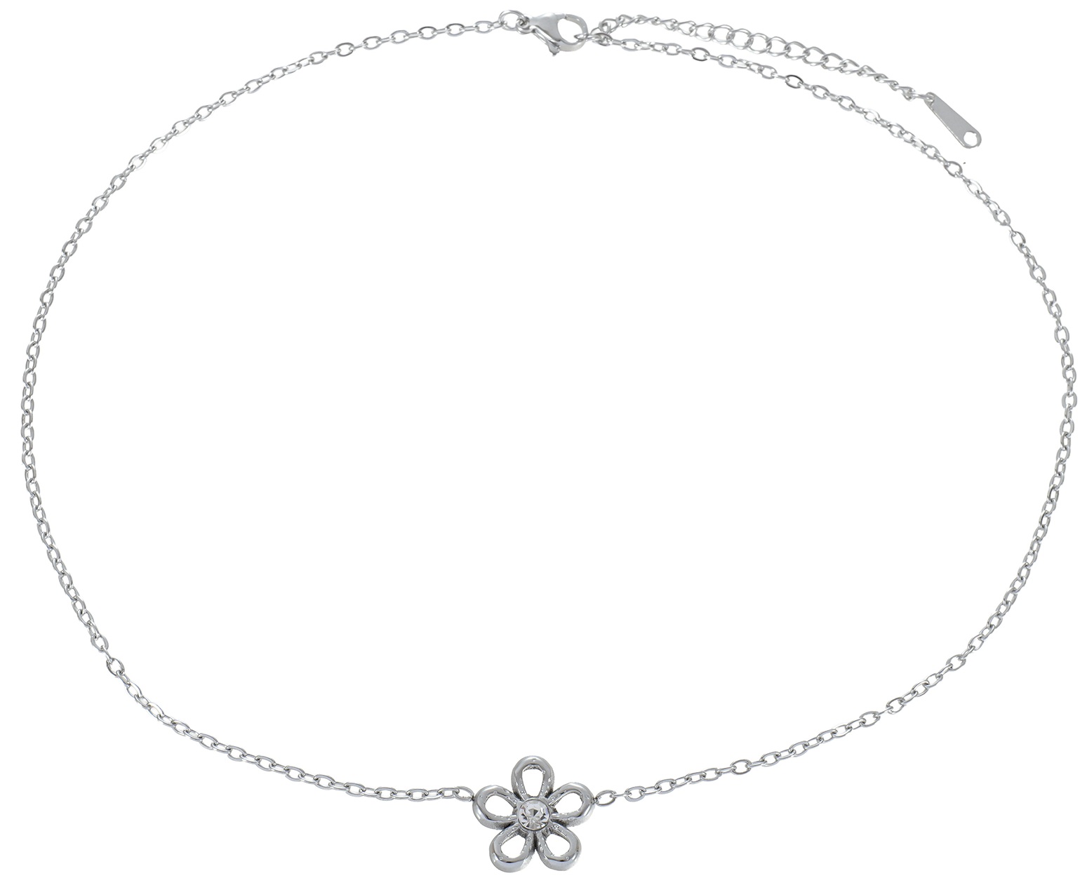 G-D7.2 N2616-033S S. Steel Necklace Flower 40-45cm