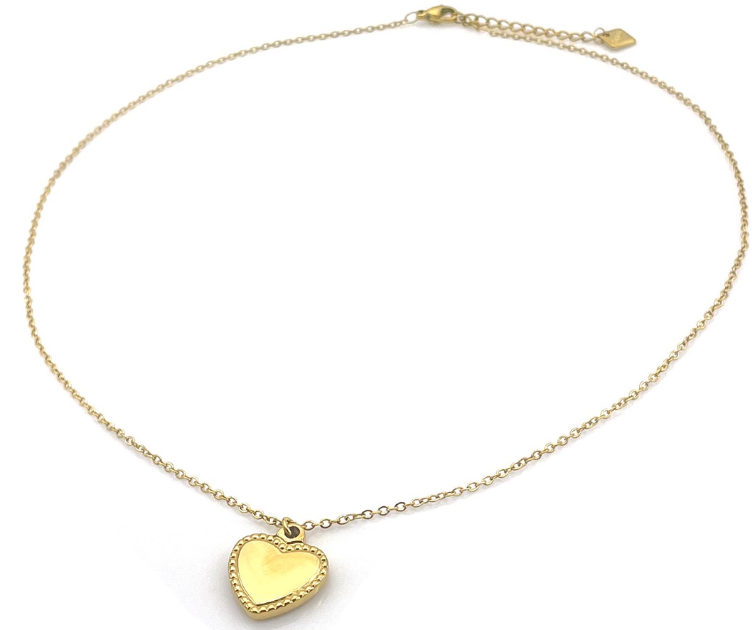 B-C4.2 N1139-001G S. Steel Necklace Heart 40-45cm