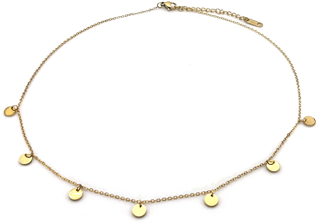 C-C19.2 N1131-005G S. Steel Necklace Coins 40-45cm