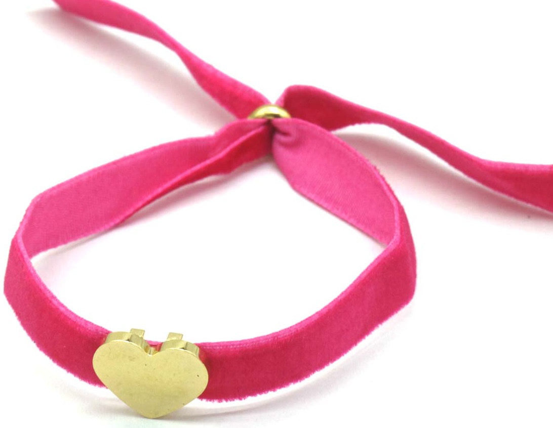 D-A5.4 B221-324 No. 2 S. Steel Bracelet Velvet Pink