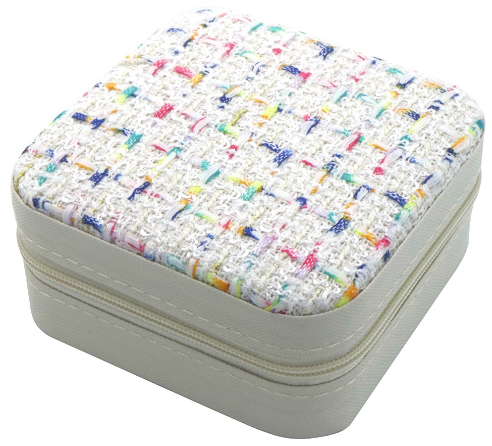 Q-C8.1 PK954-001-2 PU Travel Case Jewelry Box 10x10x5cm