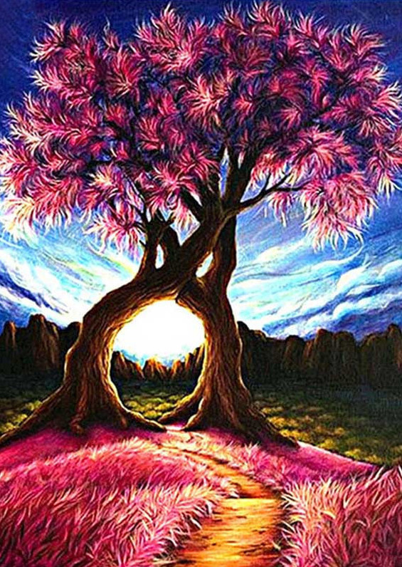 T-G6.2 GD74666 Diamond Painting Canvas 40x30cm - Painting 35x25cm Tree