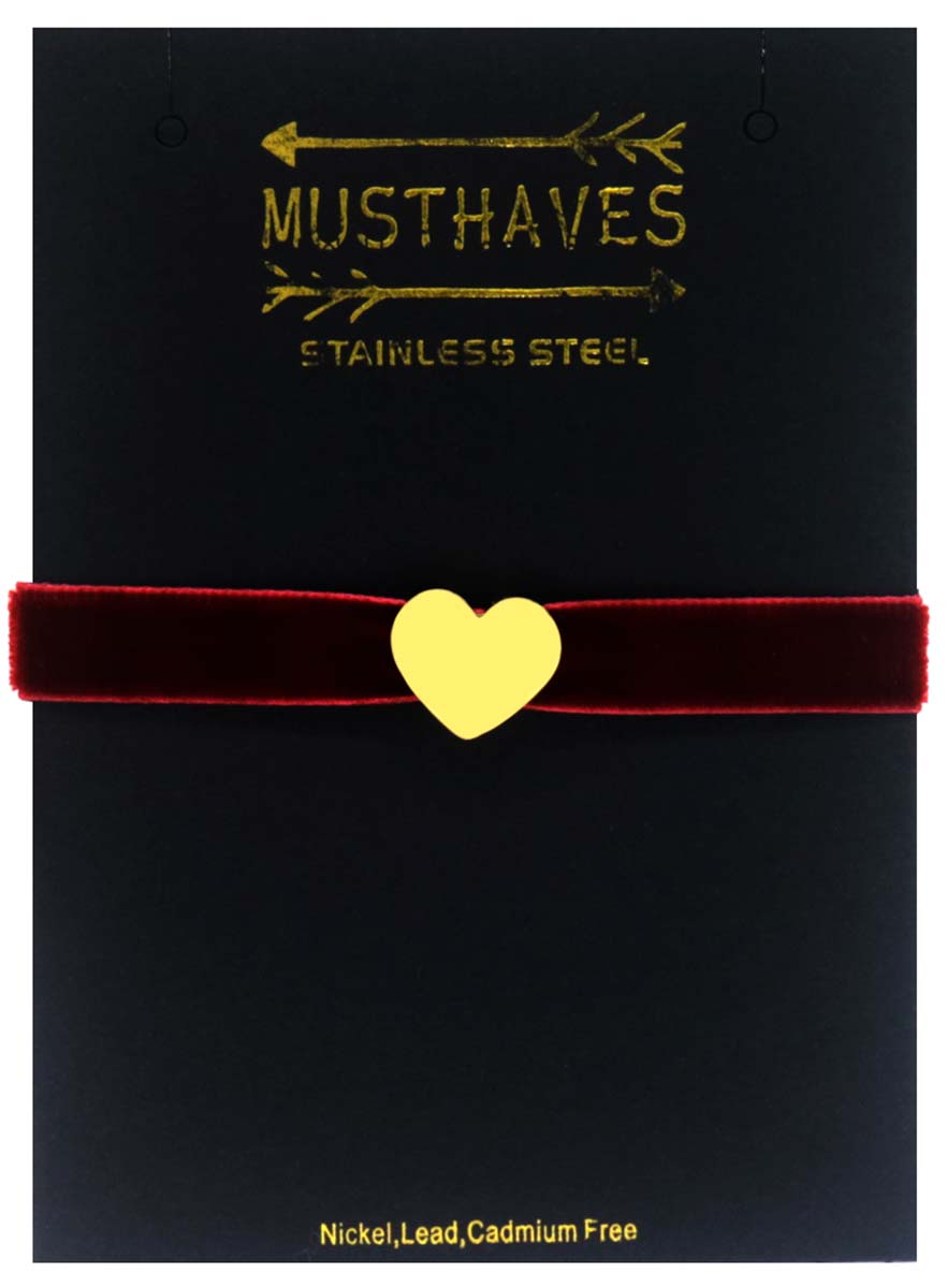 D-C4.4 B221-324 No. 7 S. Steel Bracelet Velvet Red